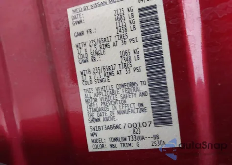 2022 Nissan Rogue S Intelligent Awd from USA, damaged, VIN 5N1BT3AB6NC700107